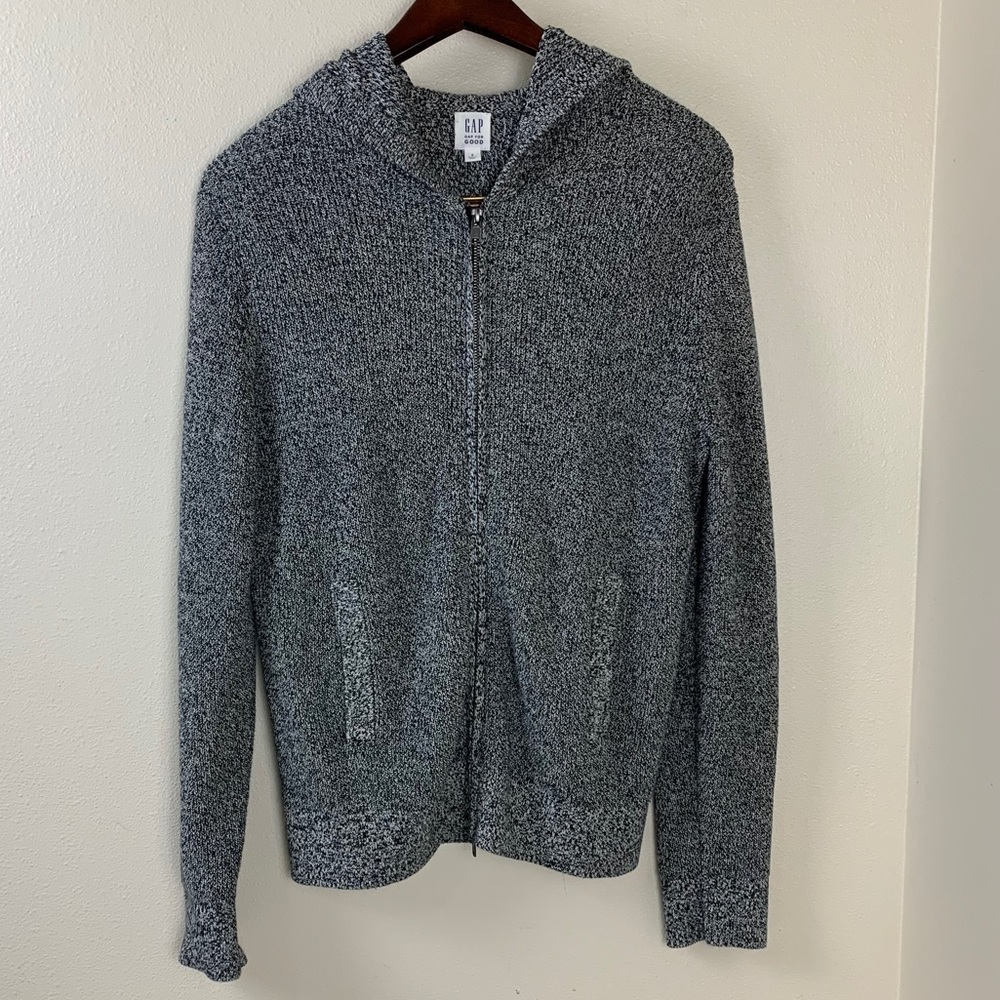 Gap Jacket Size Small Gray hoodie sweater knit zip up